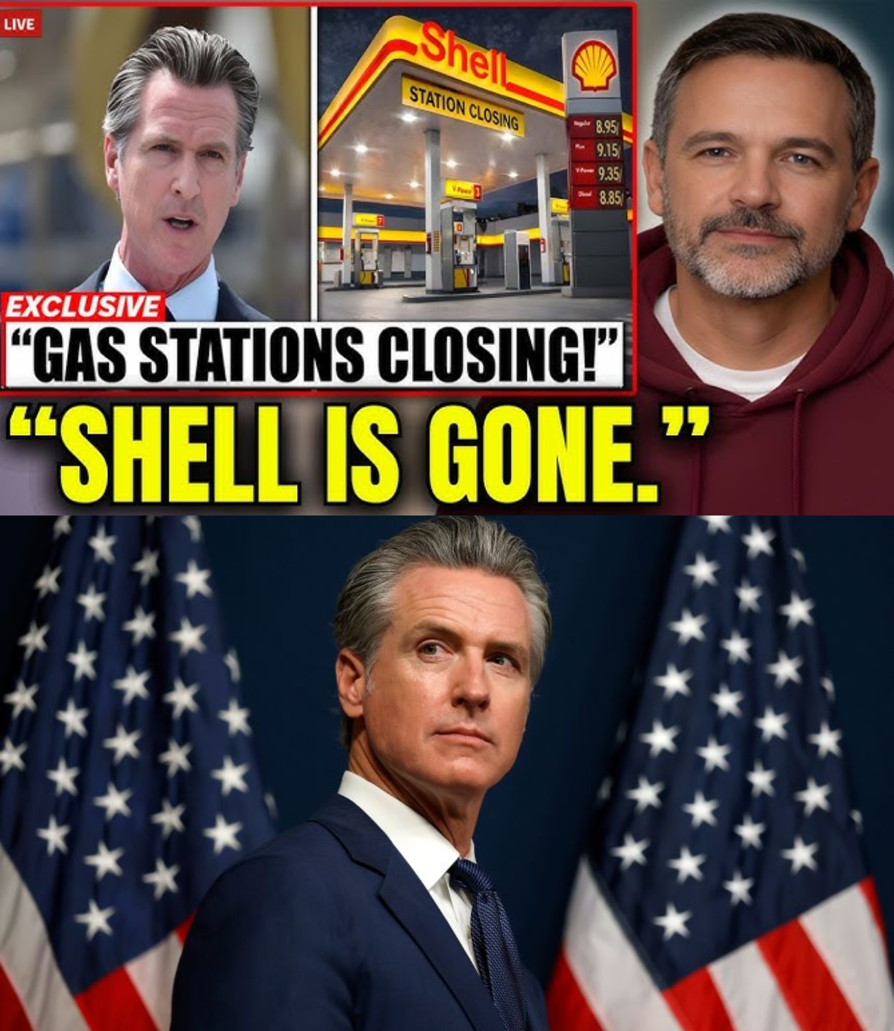 Governor of California Under Fire as Shell Shuts Down 1,100+ Gas Stations—Details_vyluxury